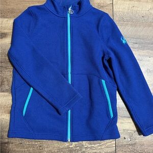 Spyder Blue Kids Hoodie with Aqua Accents